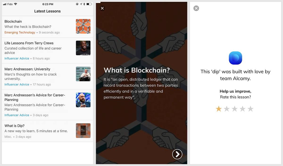 Launching an app in 3 days: Dip Lesson